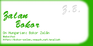 zalan bokor business card