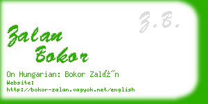 zalan bokor business card